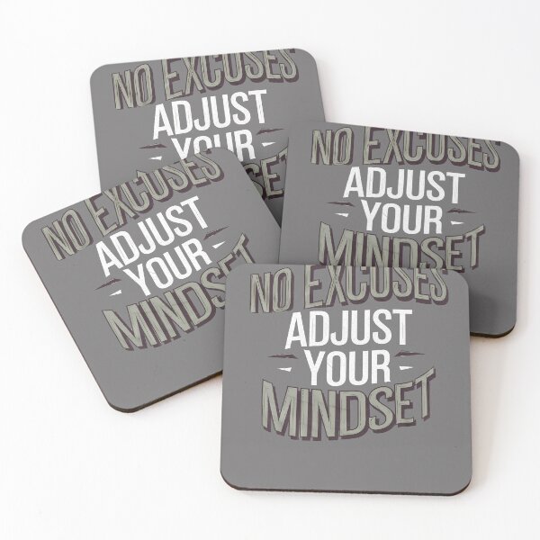 Item preview, Motivational Saying, No Excuses, Adjust Your Mindset  designed and sold by Logiamerch.