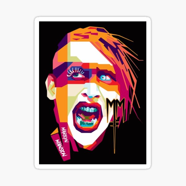 Item preview, Marilyn Manson - Colorful Pop Art designed and sold by New Mentality: Mindset Apparel.