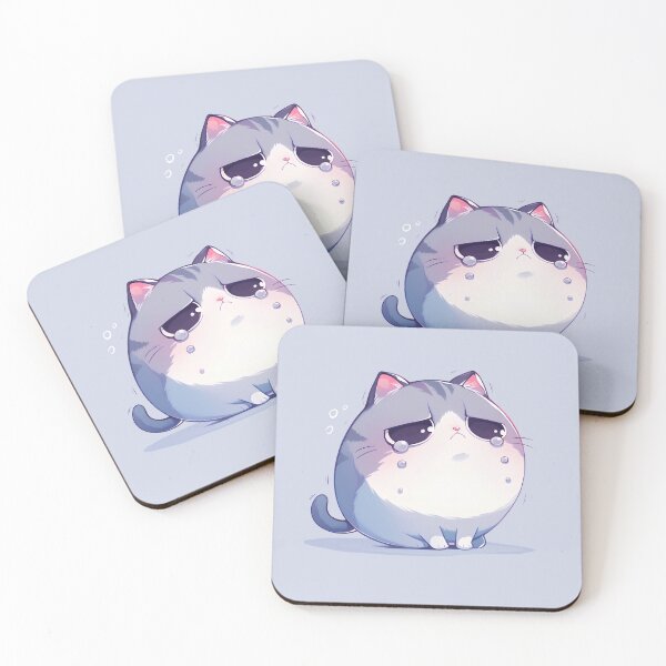 Item preview, Adorable Sad Cat Cartoon – Playful and Charming Design designed and sold by Windy-market.