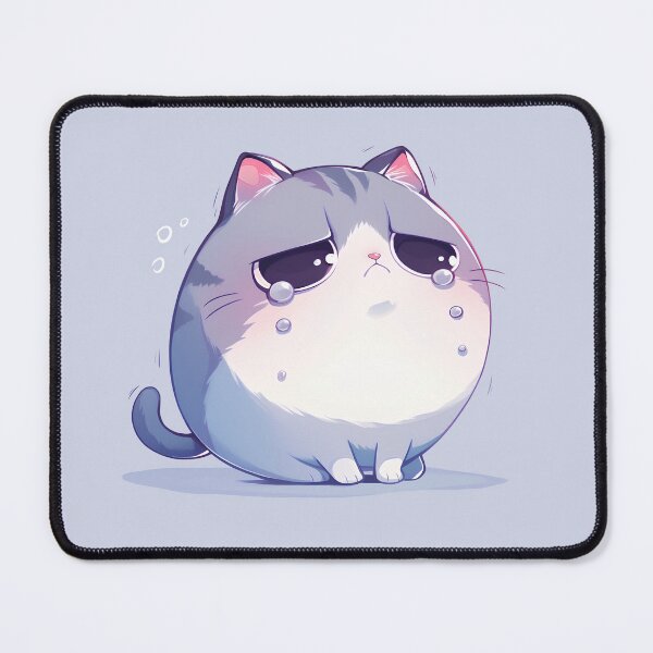 Item preview, Adorable Sad Cat Cartoon – Playful and Charming Design designed and sold by Windy-market.