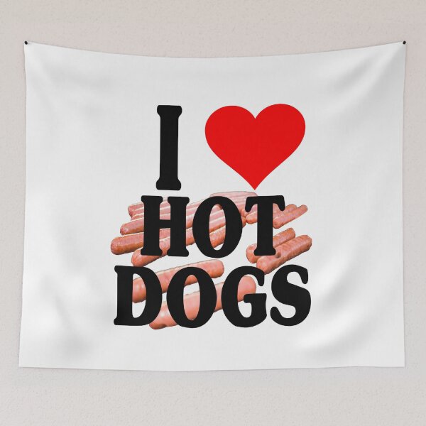 Item preview, Hot Dogs I Love Them (seriously) designed and sold by blueversion.