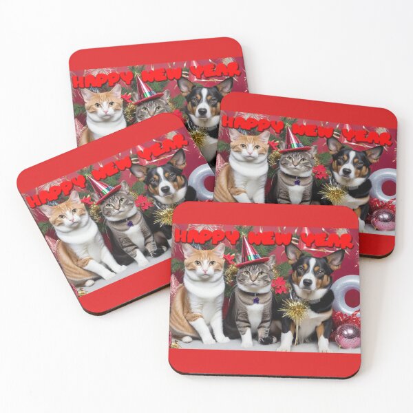 Item preview, Happy new year with my Pets C designed and sold by VeenyOcicat.