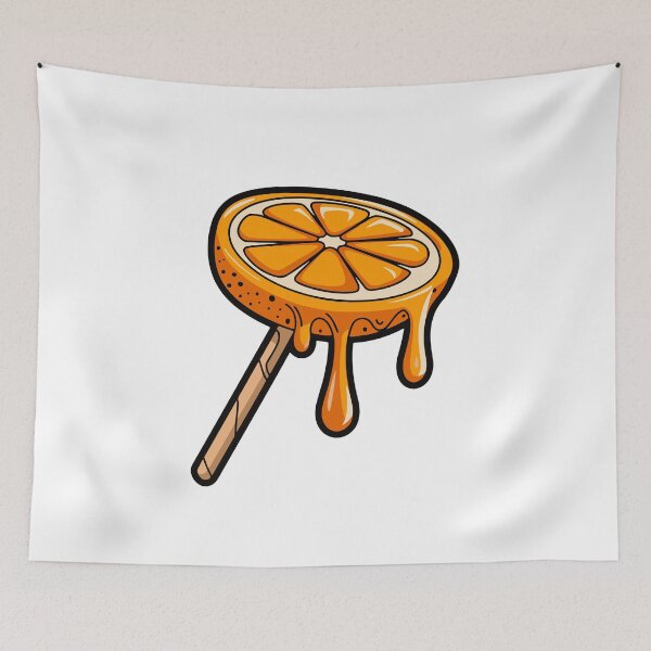 Item preview, Orange Slice Lollipop Illustration - Cute and Vibrant Summer Design designed and sold by Timegraf.