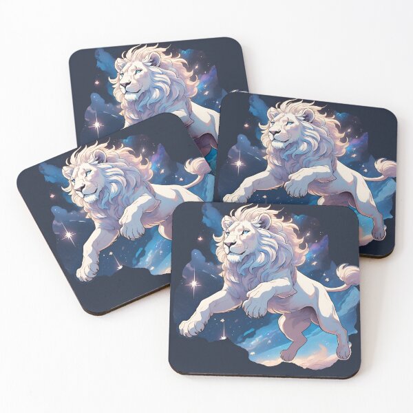 Item preview, White Lion in the Stars designed and sold by CreatureZDesign.