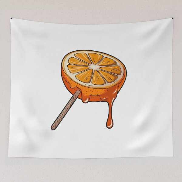 Item preview, Orange Slice Lollipop Illustration - Cute and Vibrant Summer Design designed and sold by Timegraf.