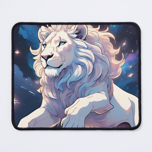 Item preview, White Lion in the Stars designed and sold by CreatureZDesign.