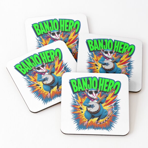 Item preview, Funny Opossum Playing Banjo Hero Rockin' Possum Edition designed and sold by Amanda's Factory.