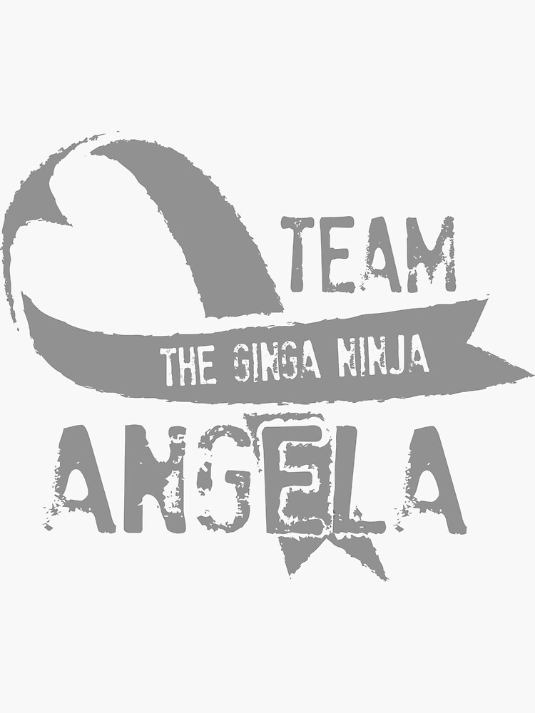"Team Angela V2" Sticker by vectorbay Redbubble