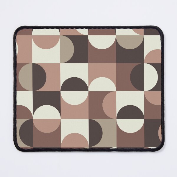 Item preview, Minimalist Mid century abstract circles pattern in mocha mousse, tan and brown designed and sold by Yasminepatterns .