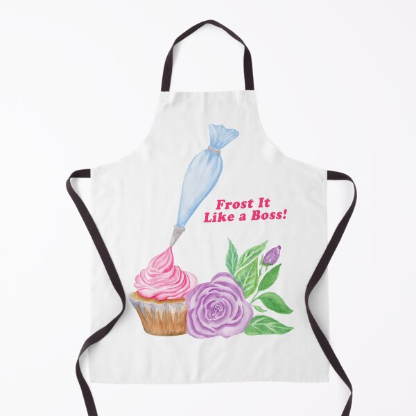Item preview, Watercolor Bakery Pink Cupcake With Purple Rose designed and sold by daphsam.