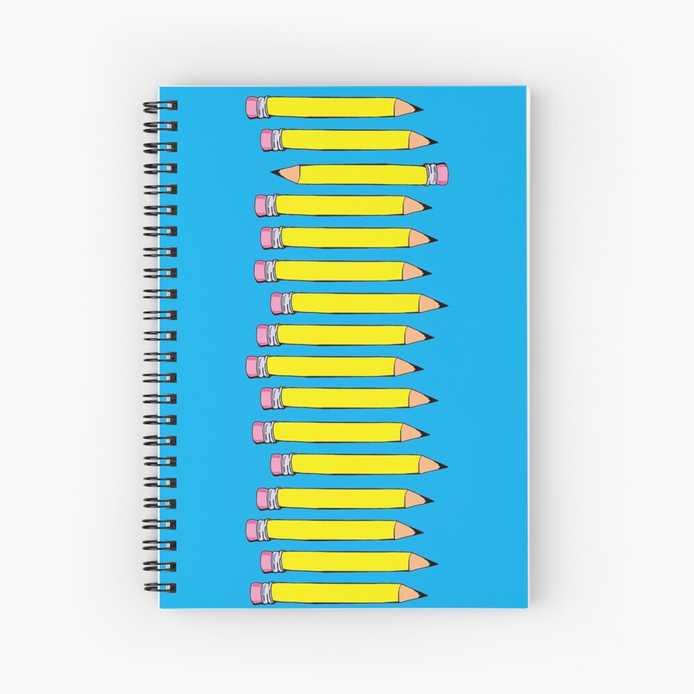 Row of Happy Pencils Spiral Notebook