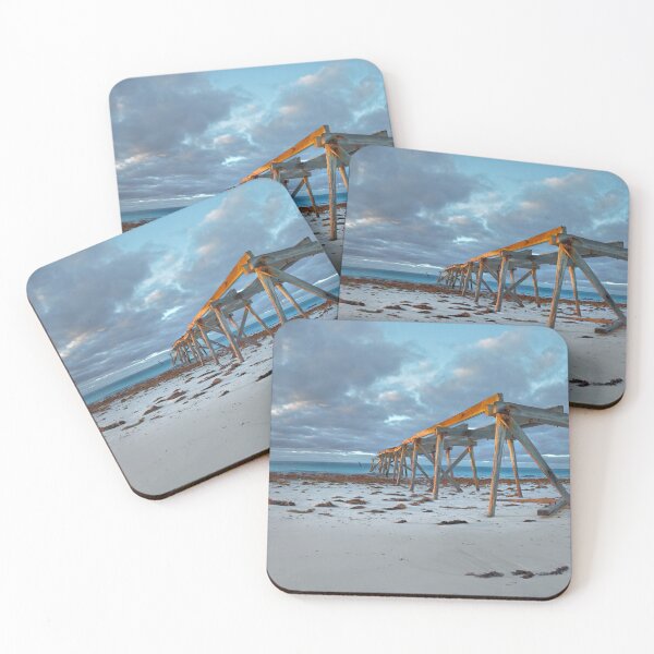 Item preview, Eucla - Jetty Ruins Western Australia Sunrise Sunlight designed and sold by Adam Gormley.