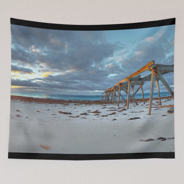 Item preview, Eucla - Jetty Ruins Western Australia Sunrise Sunlight designed and sold by Adam Gormley.