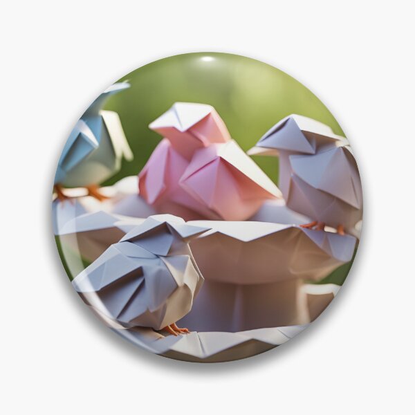 Item preview, Origami Art - Feathered Fledglings: Baby Birds Bathing Bliss designed and sold by ArtfulFolds.