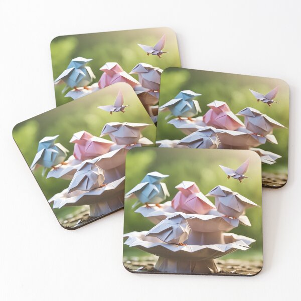 Item preview, Origami Art - Feathered Fledglings: Baby Birds Bathing Bliss designed and sold by ArtfulFolds.