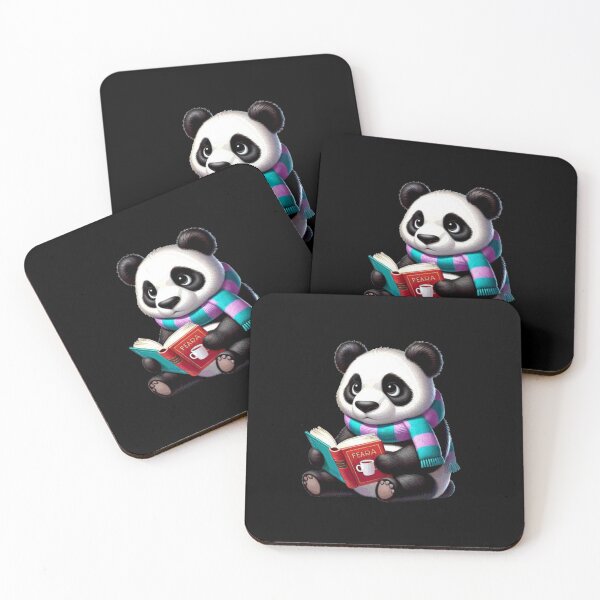 Item preview, All the Cool Kids are Reading, Book Panda Lovers  designed and sold by Creat-Des.