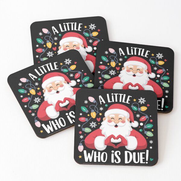Item preview, A Little Who is Due Xmas Christmas Pregnancy Couples designed and sold by KHABIRITI.