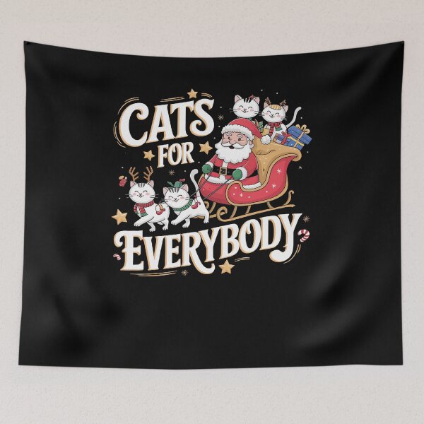 Item preview, Funny Cats for Everybody Christmas Funny Xmas Women Santa designed and sold by KHABIRITI.