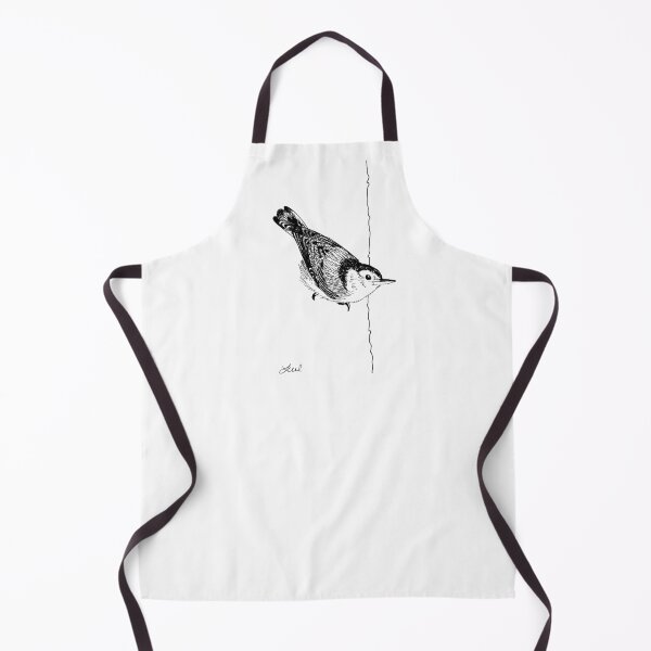 Item preview, White-breasted Nuthatch Ink Drawing designed and sold by LauraWolfArtist.