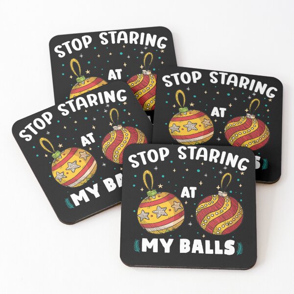 Item preview, Stop Staring At My Balls Funny Ugly Christmas Adult Humor designed and sold by KHABIRITI.