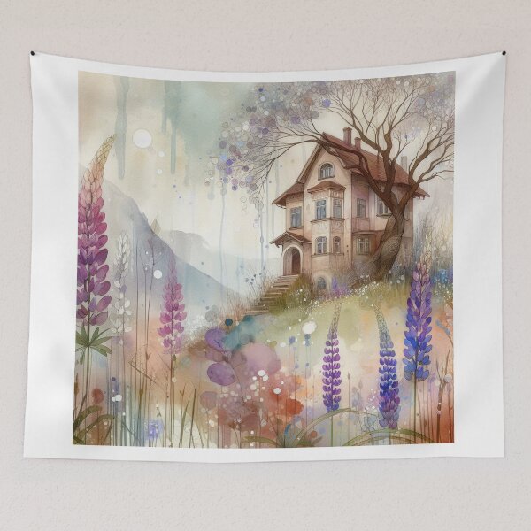 Item preview, Whimsical Cottage by Watercolor designed and sold by Beyondnote-Art.