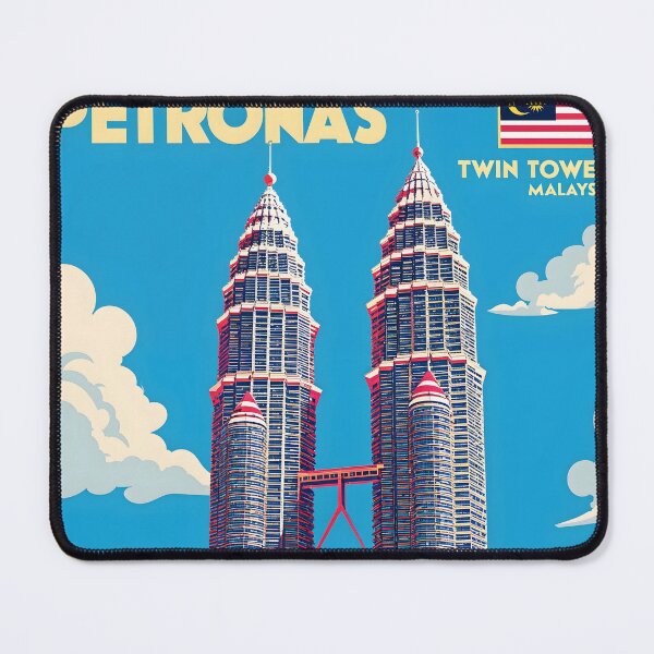 Item preview, Petronas Twin Towers Malaysia Vintage Travel Tourism designed and sold by TravelersGems.