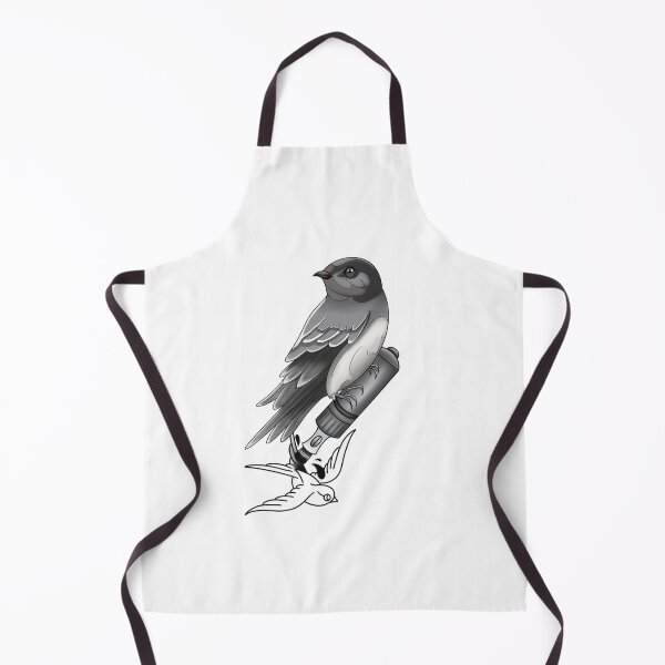 Item preview, B&W Swallow bird tattooing a swallow bird designed and sold by theartsyeq_art.