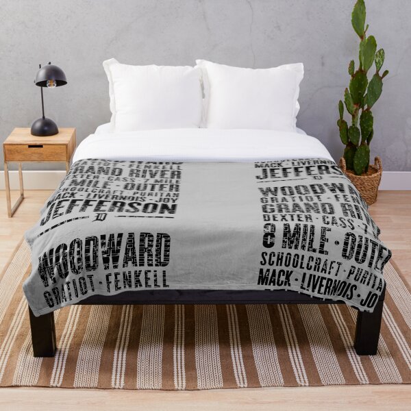 Item preview, Minimalist Detroit Michigan Typography Map Design designed and sold by thegoodwordsco.