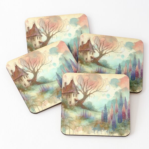 Item preview, Whimsical Cottage by Watercolor designed and sold by Beyondnote-Art.