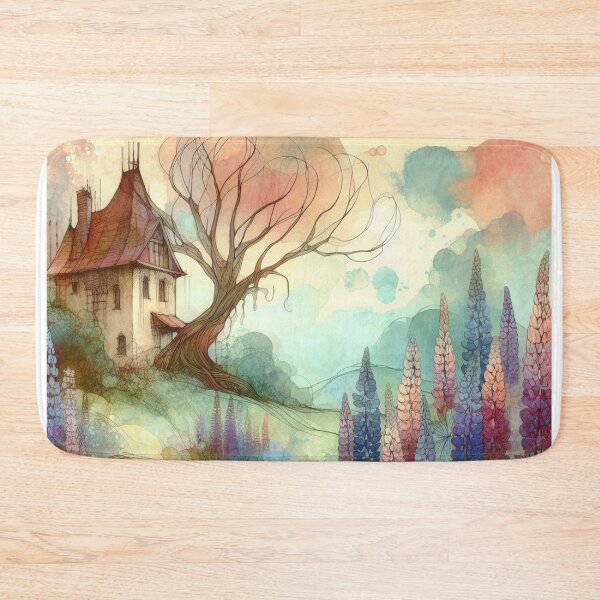 Item preview, Whimsical Cottage by Watercolor designed and sold by Beyondnote-Art.