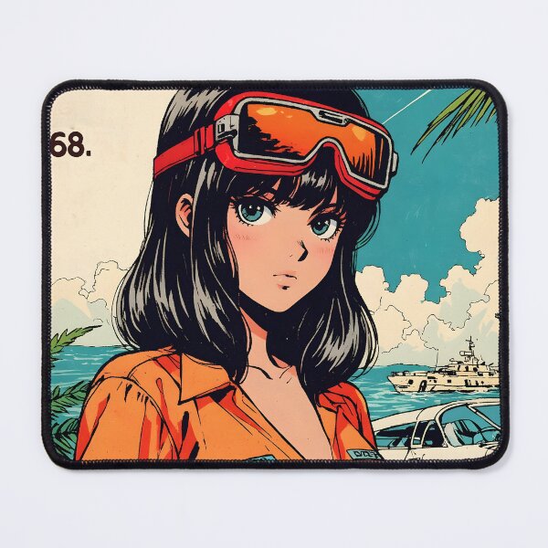 Item preview, Dakar Senegal Retro Anime Girl 80s Vintage Travel designed and sold by Retro-Anime9.