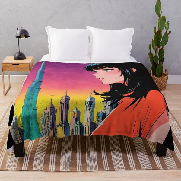 Item preview, Dubai United Arab Emirates Retro Anime Girl 80s Vintage Travel designed and sold by Retro-Anime9.