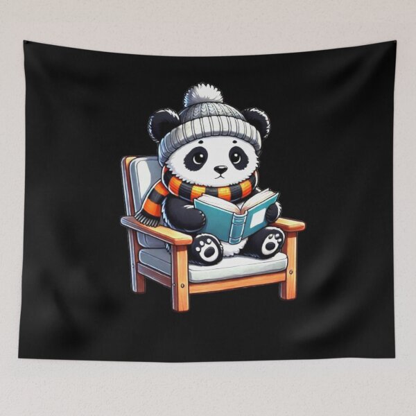 Item preview, All the Cool Kids are Reading, Book Panda Lovers  designed and sold by Creat-Des.