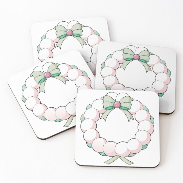 Item preview, Fluffy Cotton Ball Wreath with Pastel Accents designed and sold by omerfdln34.