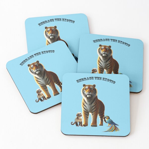 Item preview, Exotic Pet Lover with Tiger, Monkey, and Macaw Bird URM designed and sold by urmaddad.