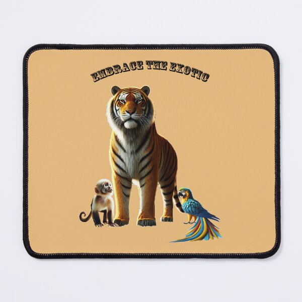 Item preview, Exotic Pet Lover with Tiger, Monkey, and Macaw Bird URM designed and sold by urmaddad.