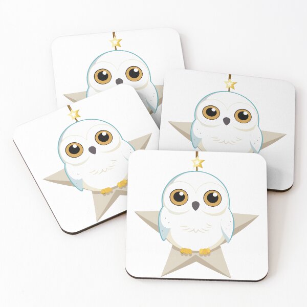 Item preview, Tiny Snowy Owl Figurine with Wide Eyes, Perched on a Snowy Branch designed and sold by omerfdln34.