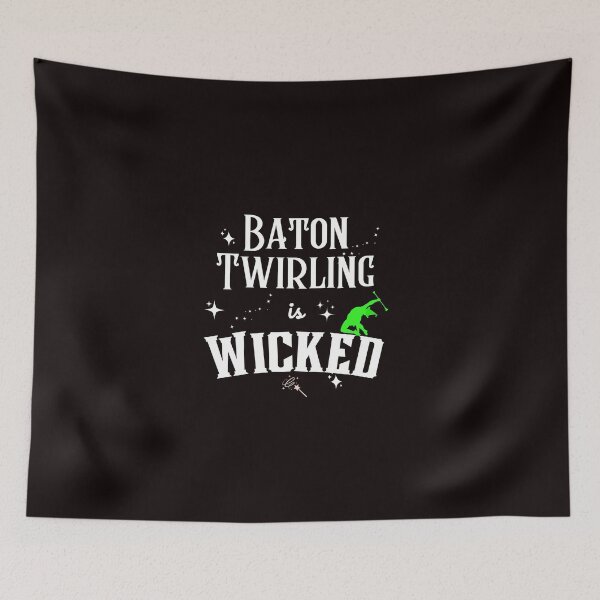 Item preview, Baton Twirling is Wicked! | Baton Twirling Design | Green White Witchy Baton designed and sold by Peppermintmama.