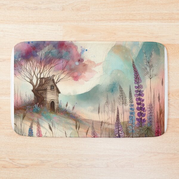 Item preview, Whimsical Cottage by Watercolor designed and sold by Beyondnote-Art.