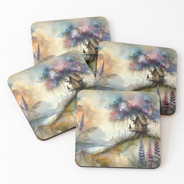Item preview, Whimsical Cottage by Watercolor designed and sold by Beyondnote-Art.