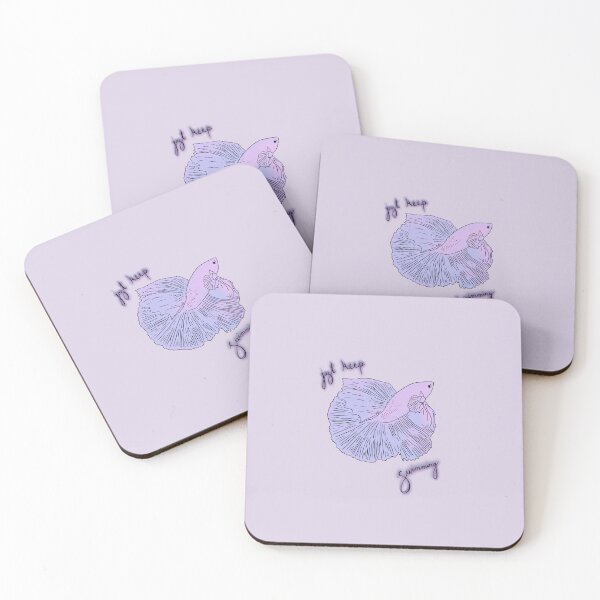 Item preview, Just Keep Swimming Purple Fish designed and sold by Evie Nevada.