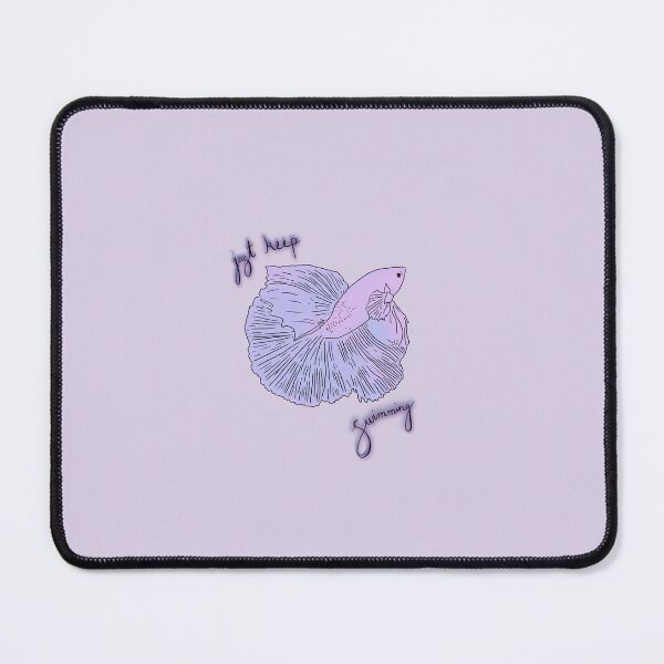 Item preview, Just Keep Swimming Purple Fish designed and sold by Evie Nevada.