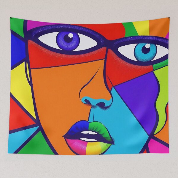 Item preview, Pop art face 001 designed and sold by DJVYEATES.