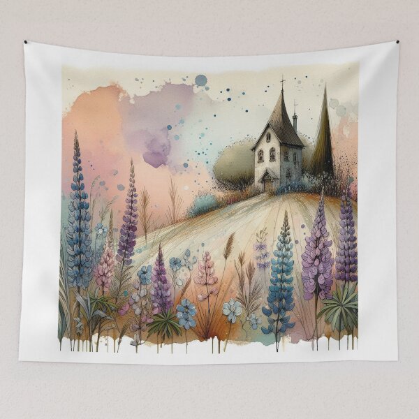Item preview, Whimsical Cottage by Watercolor designed and sold by Beyondnote-Art.