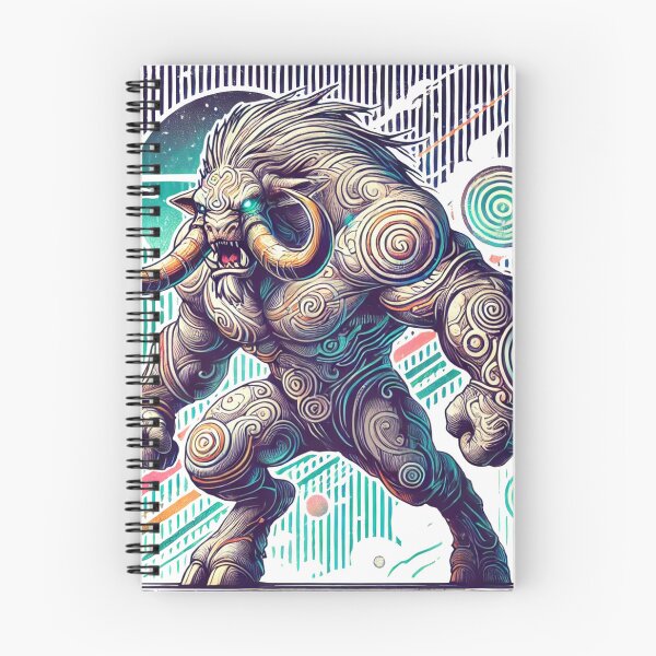 Aperçu de l'œuvre Monstre Behemoth rétro abstrait créée et vendue par JonelleTshirts.