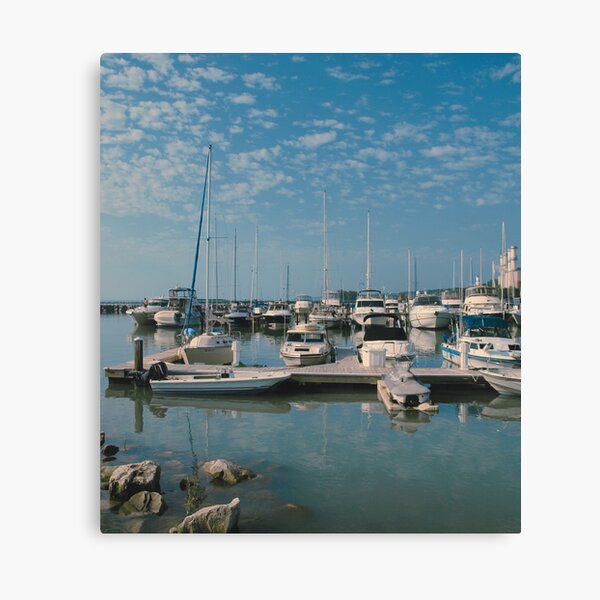 Item preview, Vintage-Inspired Sailboats at a Lake Michigan Marina designed and sold by CountyKent.