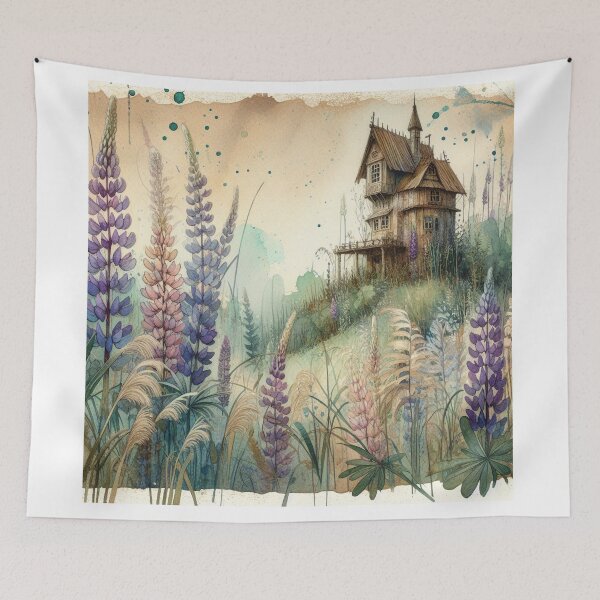 Item preview, Whimsical Cottage by Watercolor designed and sold by Beyondnote-Art.