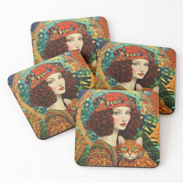 Item preview, Beautiful girl with a cat. designed and sold by Natalia-Vlad.