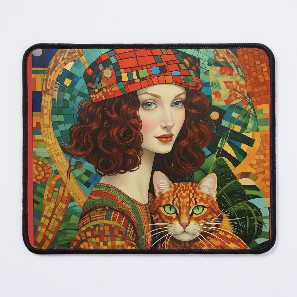 Item preview, Beautiful girl with a cat. designed and sold by Natalia-Vlad.