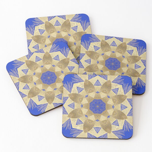 Item preview, Royal Blue And Gold Fun Abstract Patterns designed and sold by violet-hope.